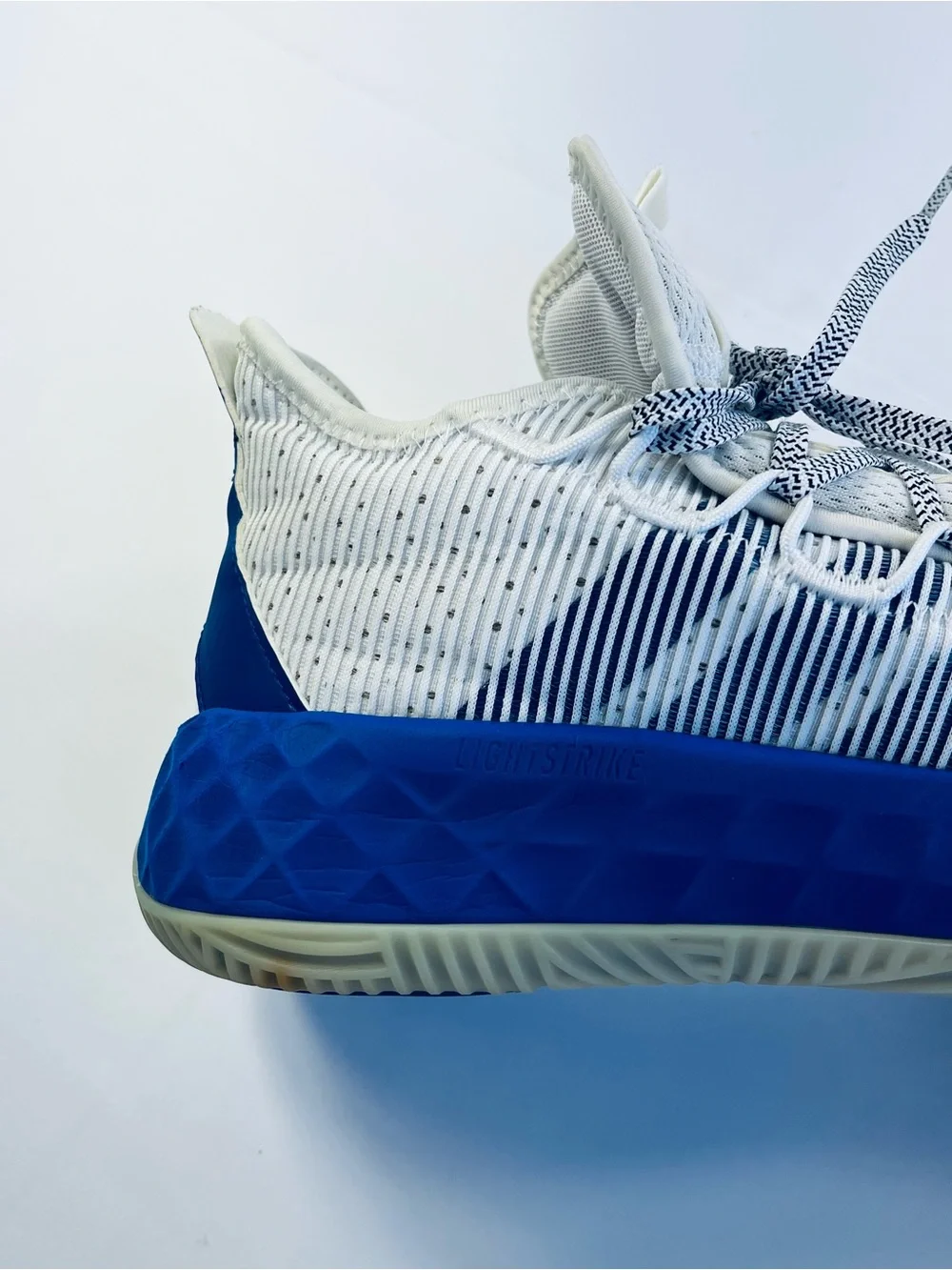 Adidas Boost Light Strike Athletic Shoes #FE9505 White Blue Men’s :10 Sneakers